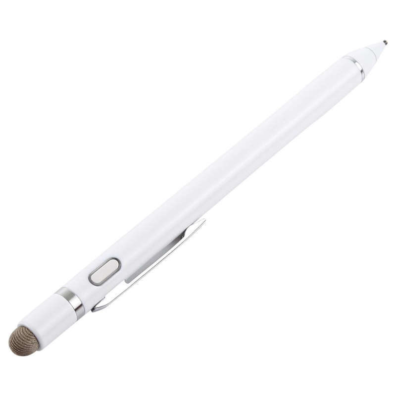 1.5-2.3mm Rechargeable Capacitive Touch Screen Active Stylus Pen(White)