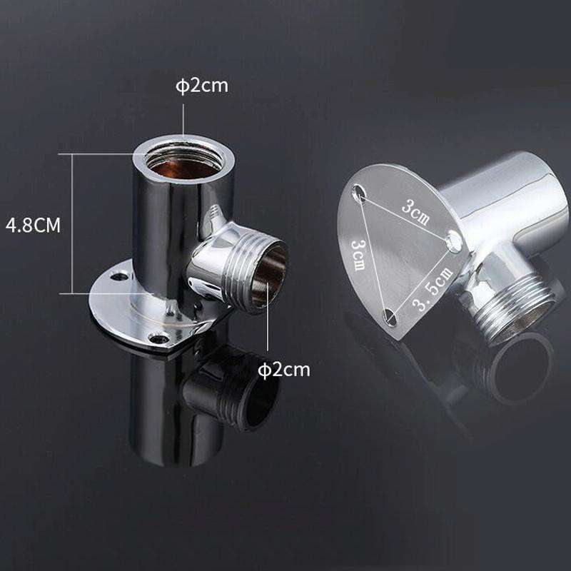 With Base Top Spray Rod Shower Tube Stainless Steel Shower Outlet Pipe Elbow, Size: 39cm