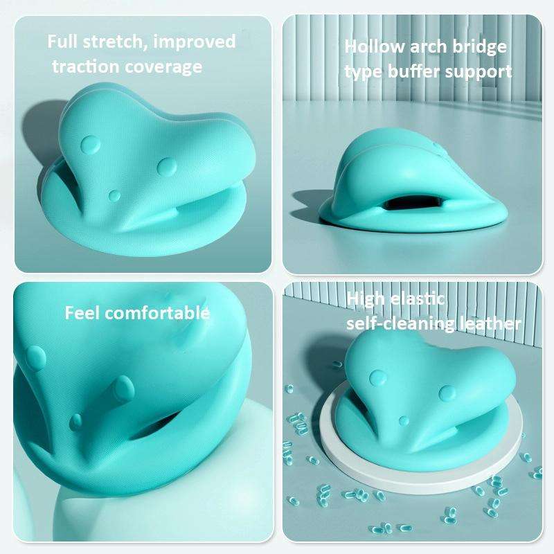 Neck And Shoulder Stretcher Relaxer Cervical Spine Chiropractic Traction Pillow(Green)