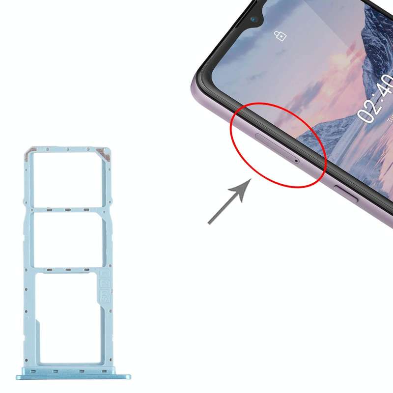 For Nokia 2.4 Original SIM + SIM / Micro SD Card Tray (Green)