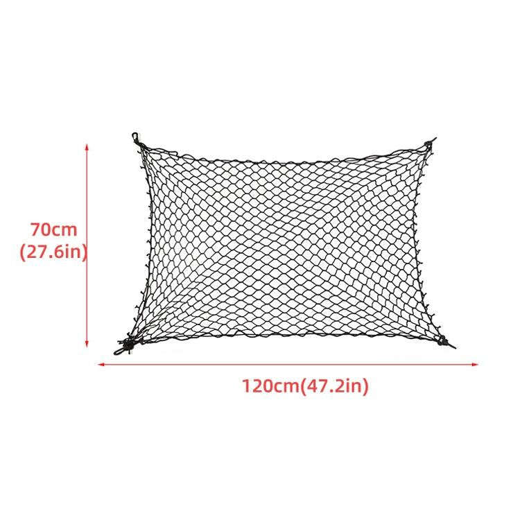 Car Pet Isolation Net Car Back Seat Dog Barrier Safety Net(120x70cm 4 Side Rubber Band)
