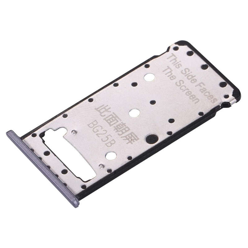 For Huawei Enjoy 7 Plus / Y7 Prime SIM Card Tray & SIM / Micro SD Card Tray(Grey)