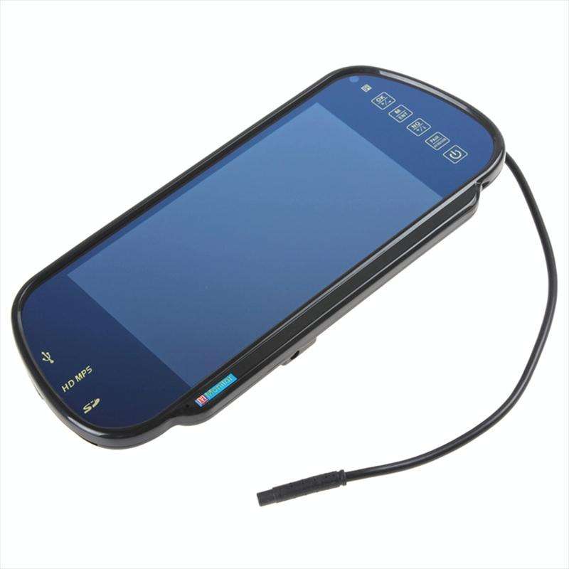 PZ-710 7.0 inch TFT LCD Car Rearview Mirror Monitor with Remote Control, Support Bluetooth / MP5 ...