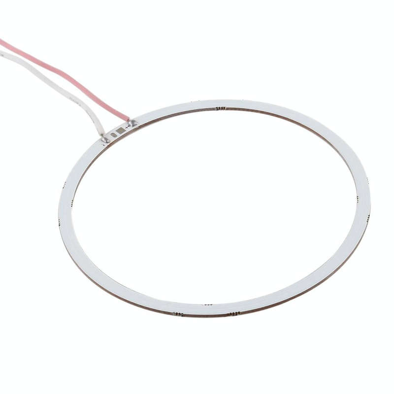 90mm 5W 180LM Angel Eyes Circles Car Headlight White Light COB LED Lights for Vehicles, DC 12-24V
