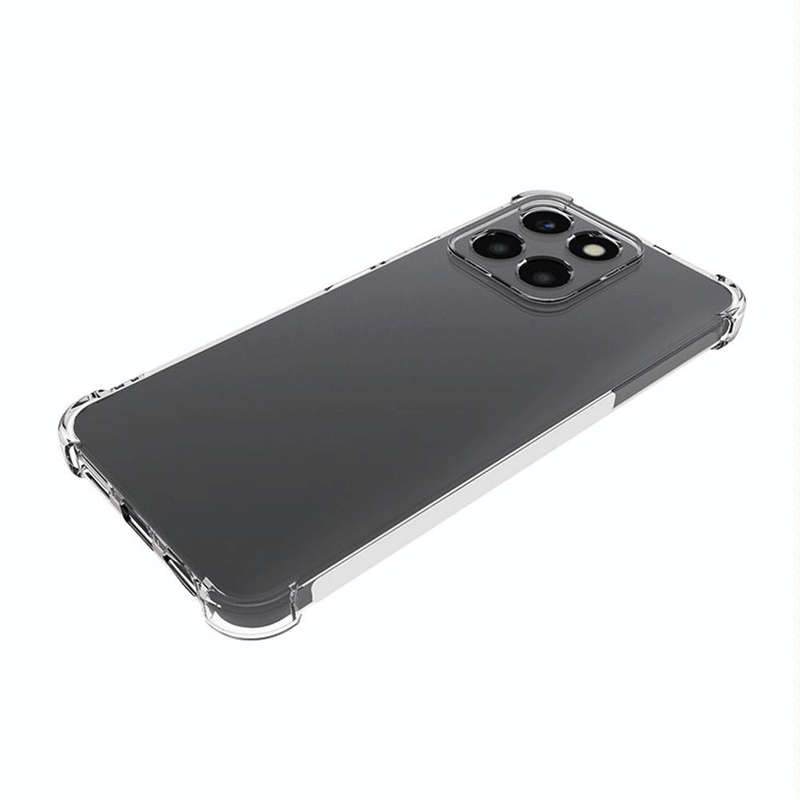 For Honor X6a 4G Shockproof Non-slip Thickening TPU Phone Case(Transparent)