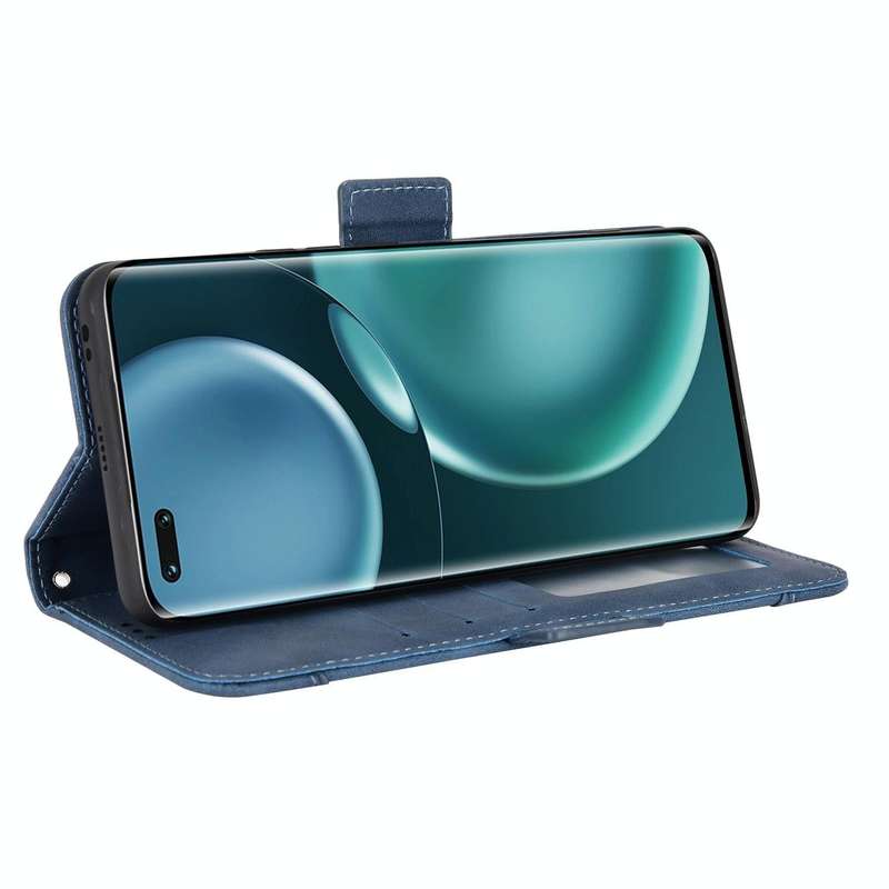 For Honor Magic4 Pro Skin Feel Calf Pattern Leather Phone Case(Blue)