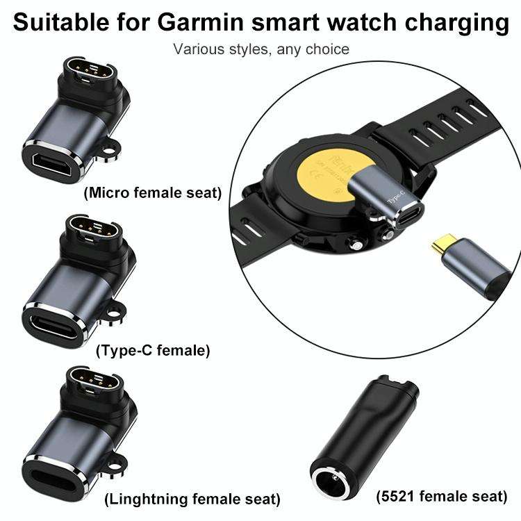 For Garmin Watch Charging Adapter, Interface:8 Pin Straight
