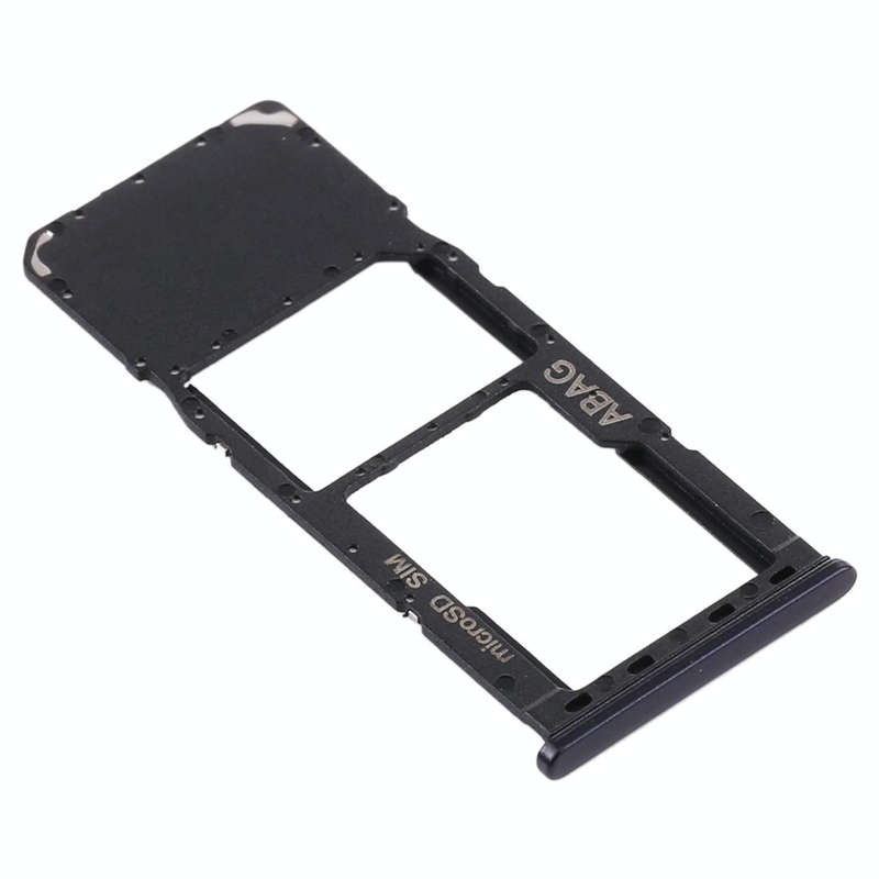 For Samsung Galaxy A21s SIM Card Tray + Micro SD Card Tray (Black)