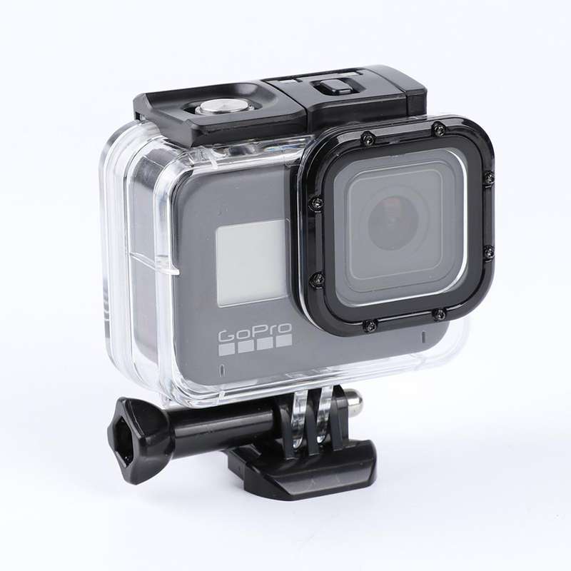 For GoPro HERO8 Black 45m Waterproof Housing Protective Case with Buckle Basic Mount & Screw (Tra...