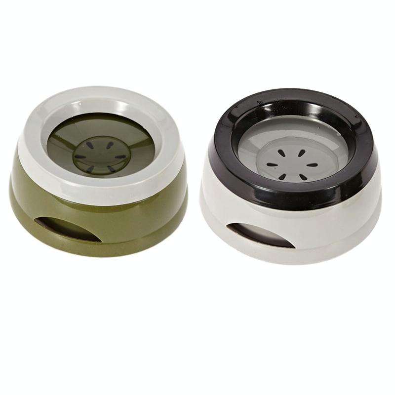 Pet Non-wet Mouth Splash-proof Drinking Fountain Dog Anti-overflow Car Bowl(Grandma Ash)
