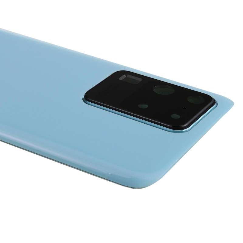 For Samsung Galaxy S20 Ultra Battery Back Cover with Camera Lens Cover (Blue)