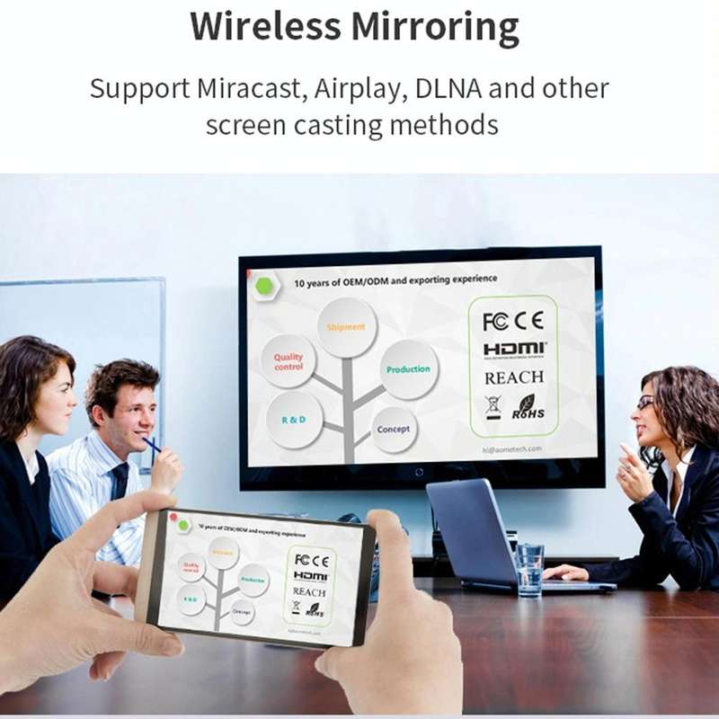 S90 DLP Android 9.0 1GB+8GB 4K Mini WiFi Smart Projector, Power Plug:AU Plug(Black)
