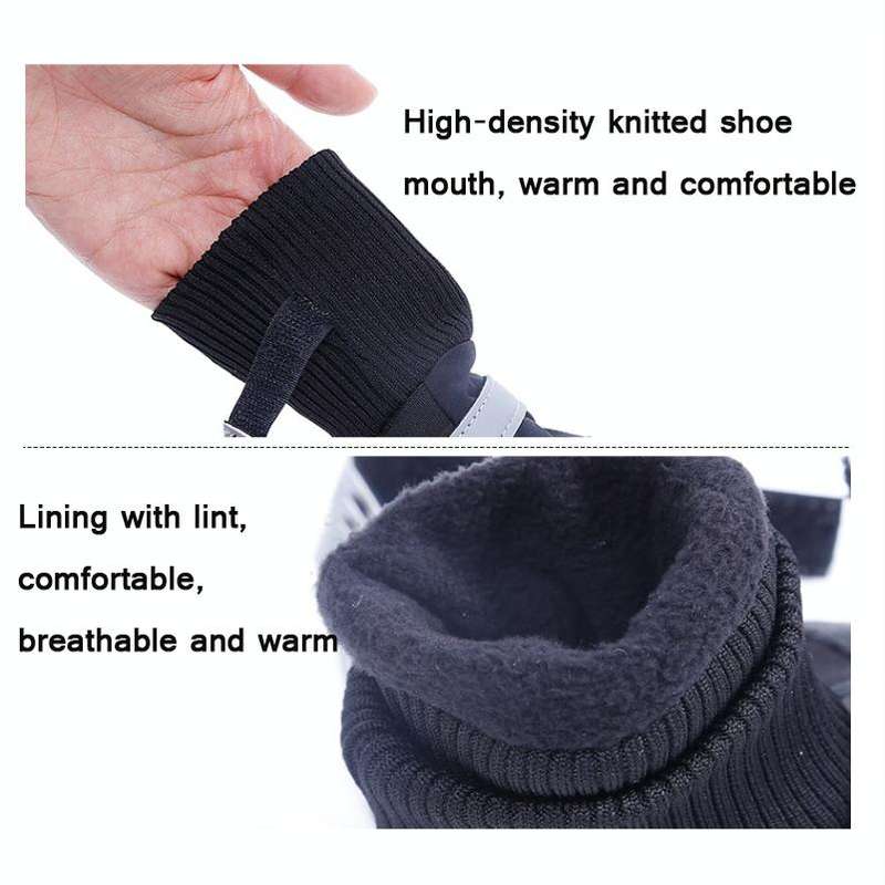 Pet Long-Tube Shoes Medium & Large Dogs Outdoor Wear-Resistant Snow Boots, Size: XL(Blue)