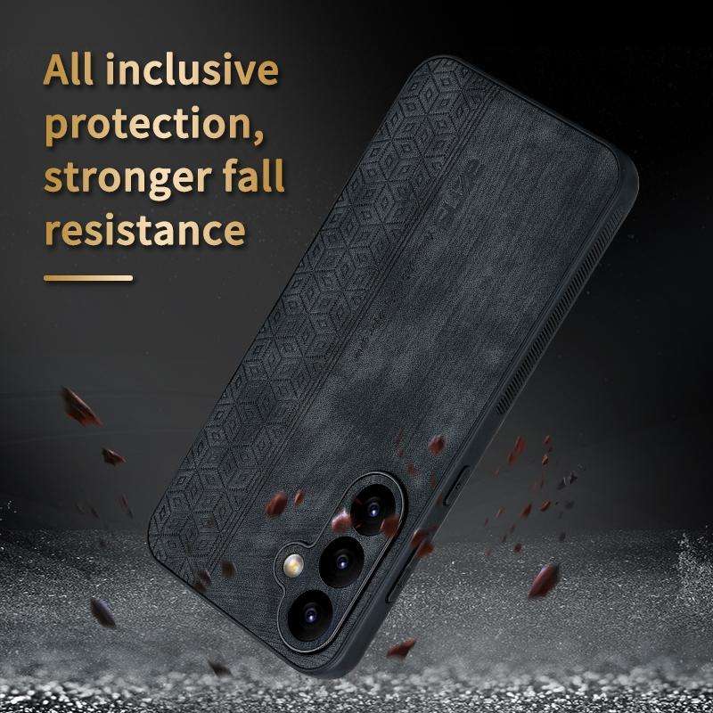For Samsung Galaxy S23 FE 5G AZNS 3D Embossed Skin Feel Phone Case(Dark Green)