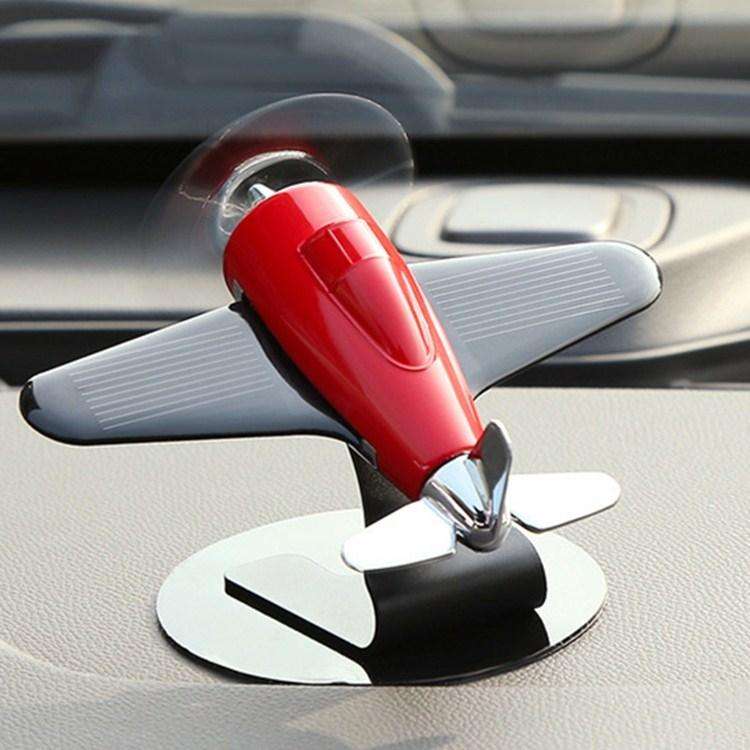 Aromatherapy Decorations for Cars Solar Aircraft Car Decorations(Red)