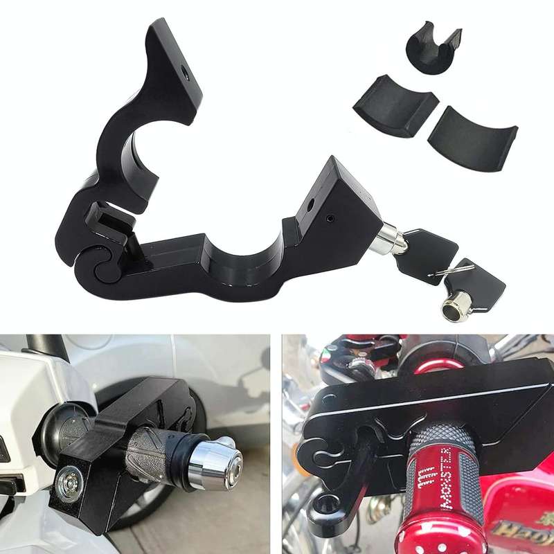Motorcycle Aluminum Alloy Throttle Handle Lock (Black)