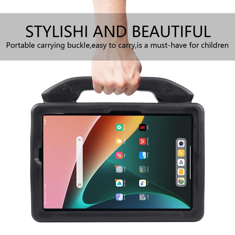 For Samsung Galaxy Tab A9+ 10.95 2023 Thumb Bracket EVA Shockproof Tablet Case(Black)