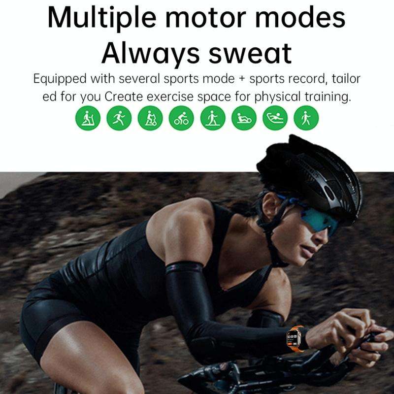 WS-E9 Ultra 2.2 inch IP67 Waterproof Silicone Band Smart Watch, Support Heart Rate / NFC(Black)