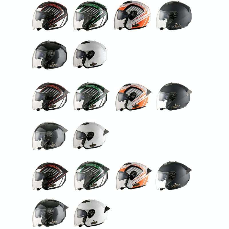 KUQIBAO Motorcycle Smart Bluetooth Sun Protection Double Lens Safety Helmet, Size: L(Glossy Black...