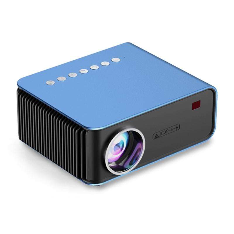T4 Regular Version 1024x600 1200 Lumens Portable Home Theater LCD Projector, Plug Type:UK Plug(Blue)