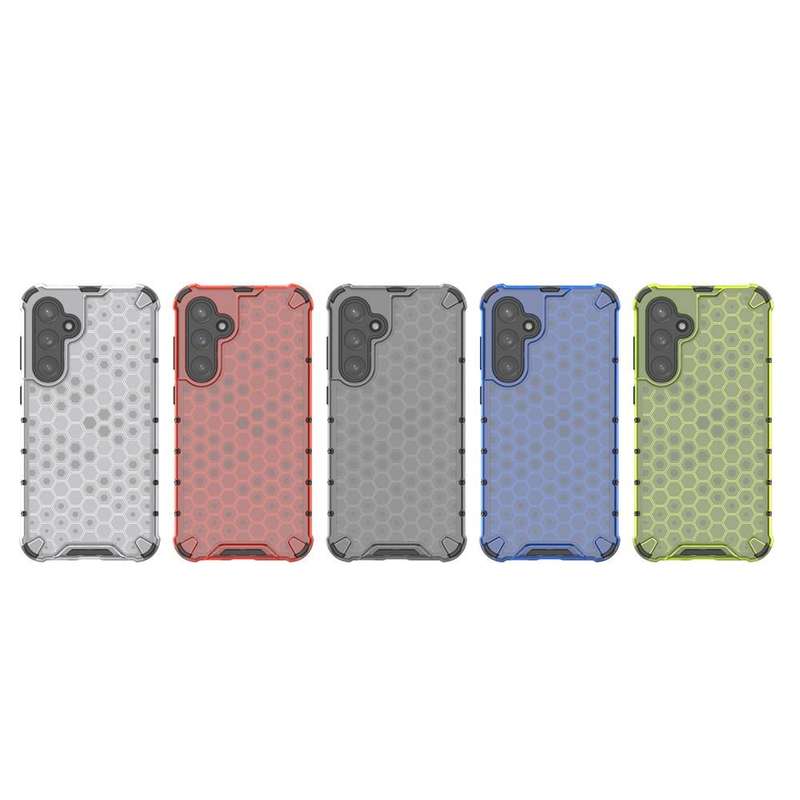 For Samsung Galaxy S23 FE 5G Shockproof Honeycomb Phone Case(White)