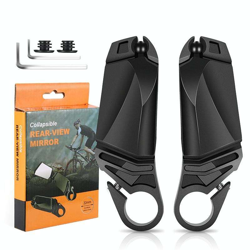 WEST BIKING Bicycle Handlebar Folding Mirror(Black)