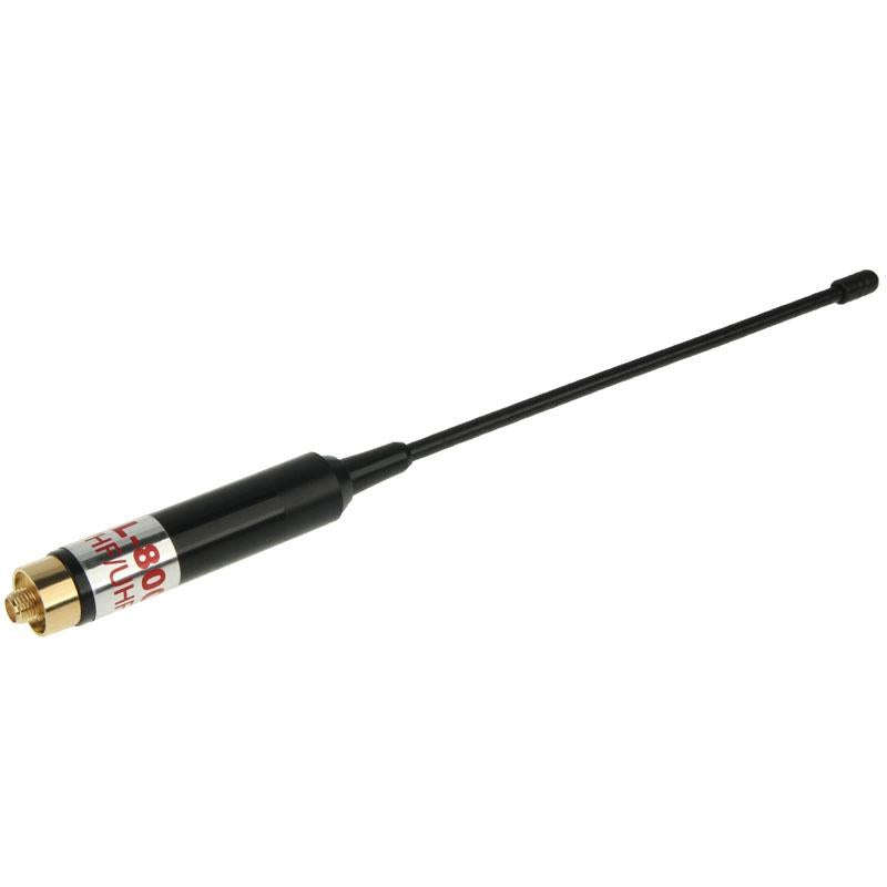 AL-800 Dual Band 144/430MHz High Gain SMA-F Telescopic Handheld Radio Dual Antenna for Walkie Tal...