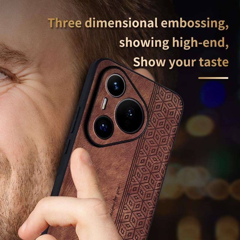 For Huawei Pura 70 Pro AZNS 3D Embossed Skin Feel Phone Case(Black)