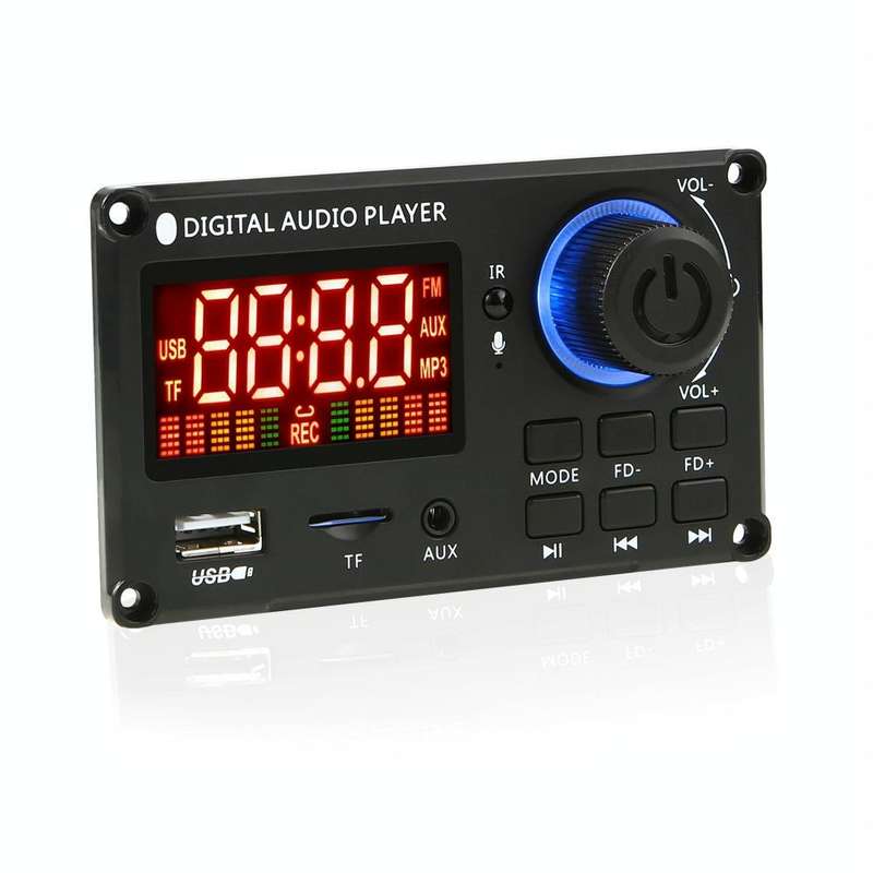 100W 12V TPA3116 Color Screen Power Amplifier Bluetooth Decoder Board With Recording Call(Silicon...