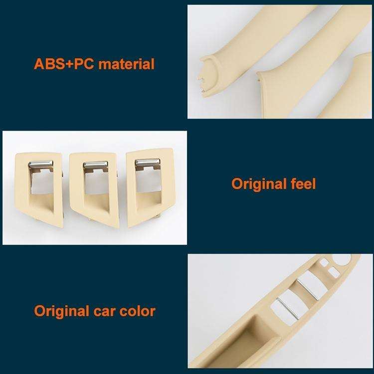 Car Standard Version Inside Doors Handle Pull Trim Cover 5141 7225 873 for BMW F10 F18, Left Driv...