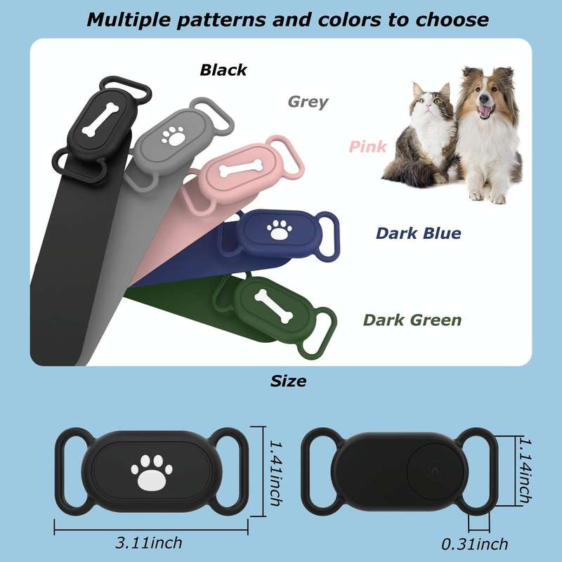 For Samsung Galaxy SmartTag 2 Pet Life Waterproof Silicone Protective Case, Color: Pink Cat Claw
