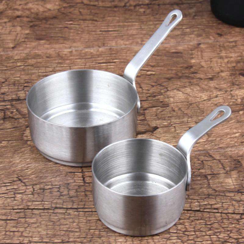 Stainless Steel Sauce Handle Mini Pot Seasoning Tools, Size:L(Silver)