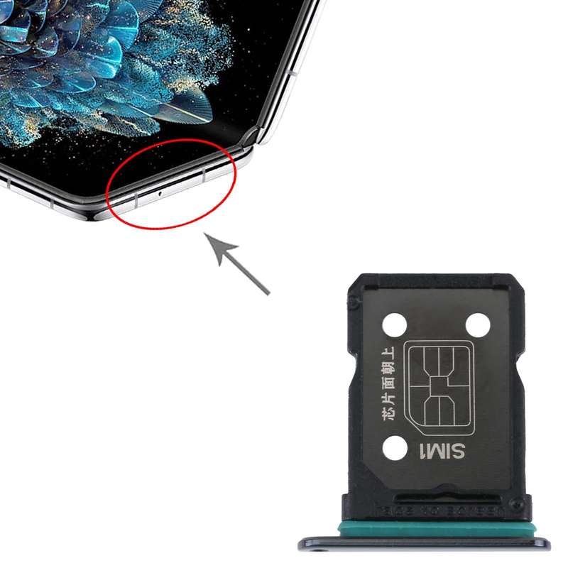 For OPPO Find N SIM Card Tray + SIM Card Tray (Black)