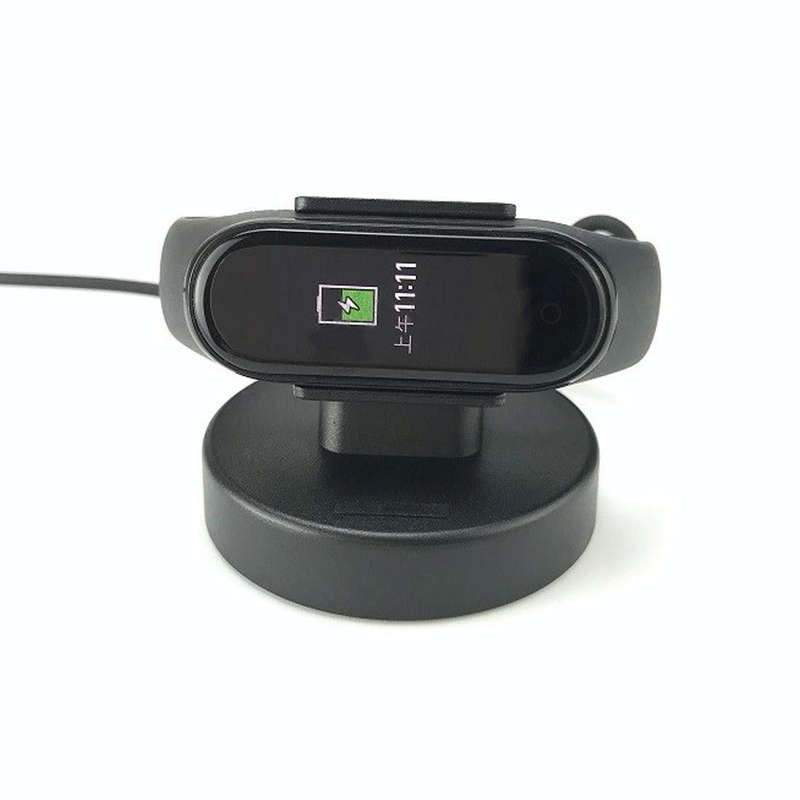 For Xiaomi Mi Band 4 Charger Charging Dock Base Stand Holder with 1m Charging Cable(Black)