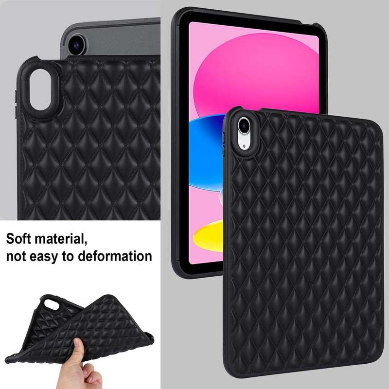 For iPad Air 3 10.5 Rhombic TPU Tablet Case(Black)