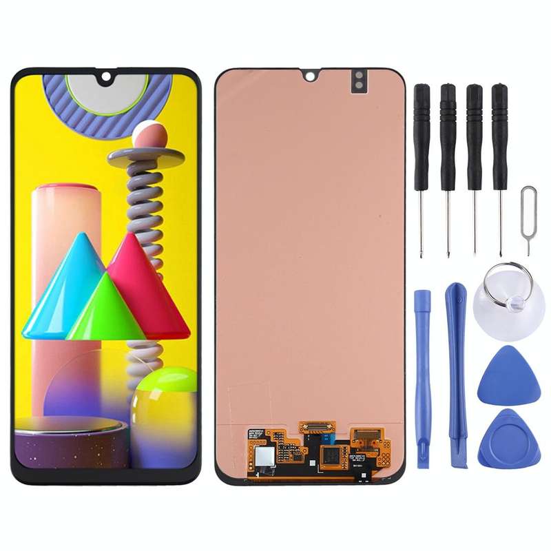 Super AMOLED LCD Screen for Samsung Galaxy M31 / Galaxy M31 Prime with Digitizer Full Assembly(Bl...