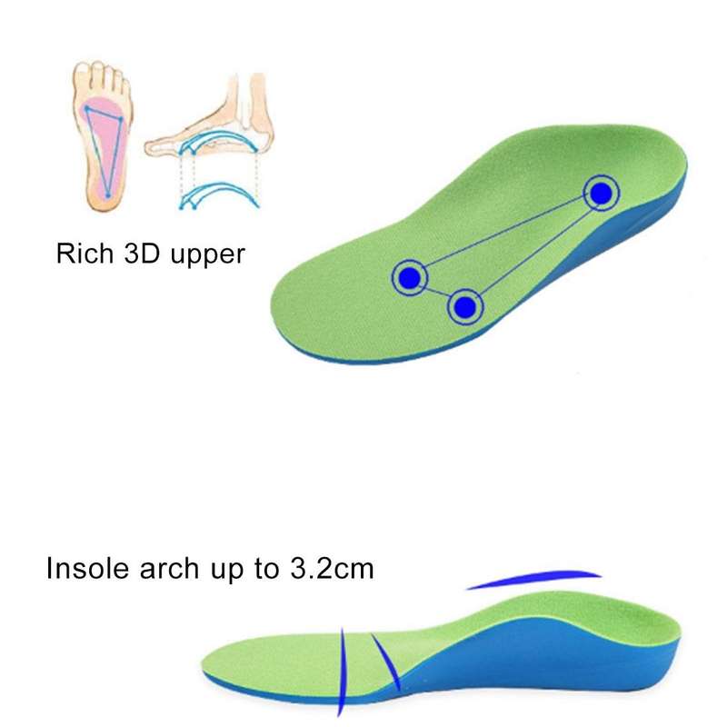 Children PU XO Leg Corrective Insole, Size: 21cm