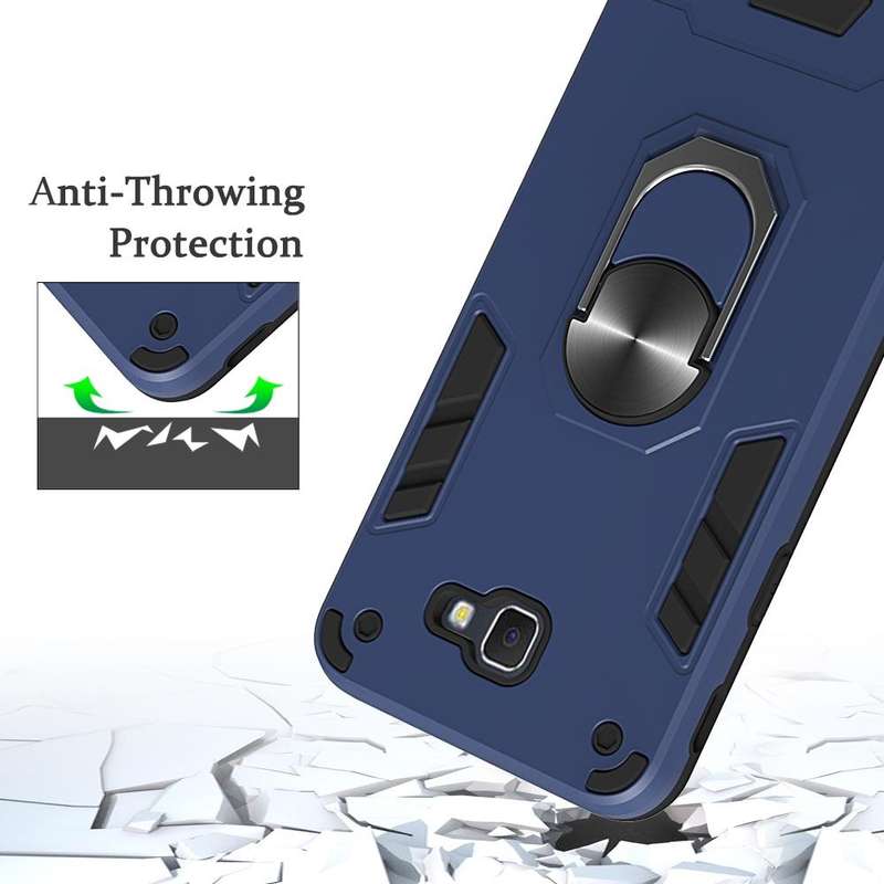 For Samsung Galaxy J5 Prime 2 in 1 Armour Series PC + TPU Protective Case with Ring Holder(Dark B...