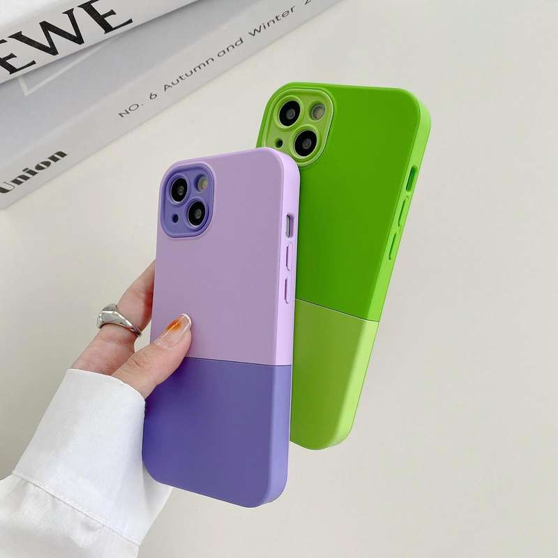 For iPhone 14 Plus 3 in 1 Liquid Silicone Phone Case(Light Purple)