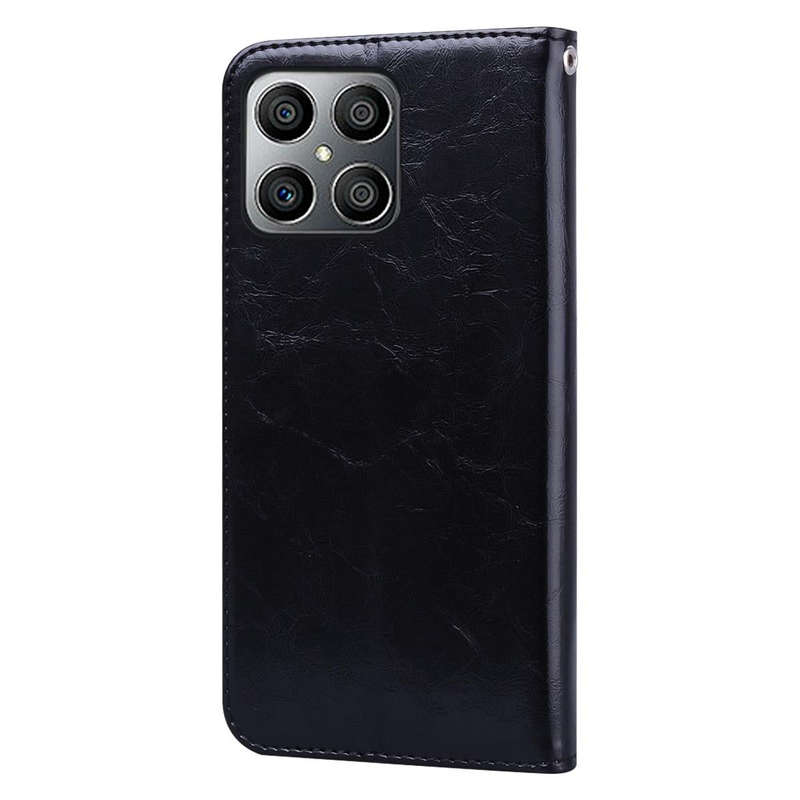 For Honor X8 / X30i Oil Wax Texture Leather Phone Case(Black)