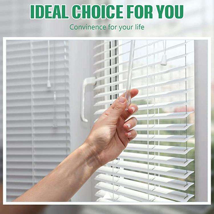 5PCS Blinds Acrylic Transparent Rod Move Light Rod With Hook Handle, Size: 12 Inch