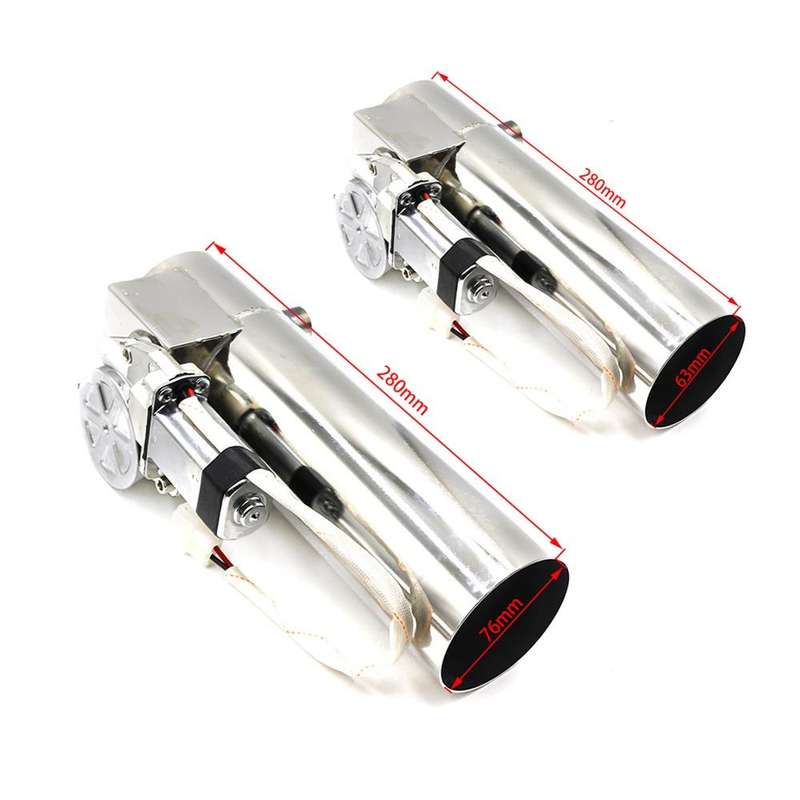 3 inch Car Stainless Steel Straight Pipe Remote Control Electric Exhaust Valve