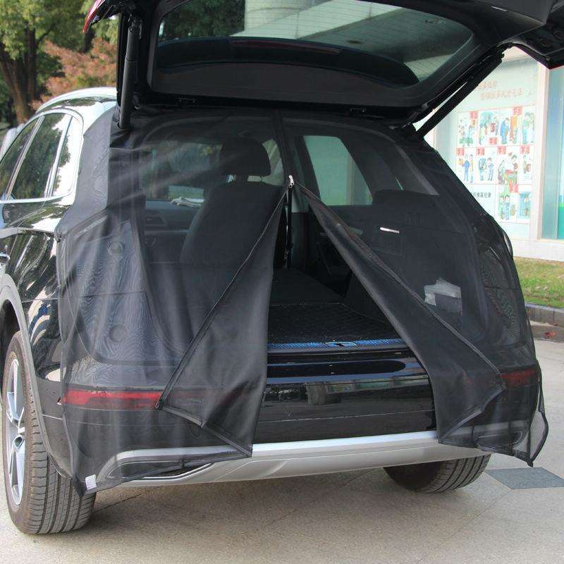 S 144 x 150cm Car Tailgate Anti-Mosquito And Insect Screens Trunk Magnetic Sunscreen Mosquito Net
