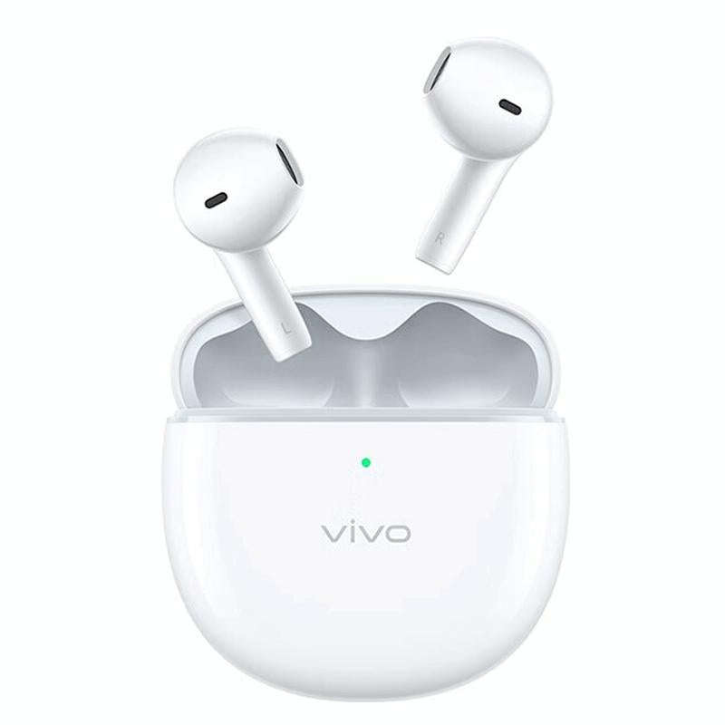 vivo TWS Air Half In-Ear Wireless Dual Microphone AI Call Noise Reduction Bluetooth Earphones(White)