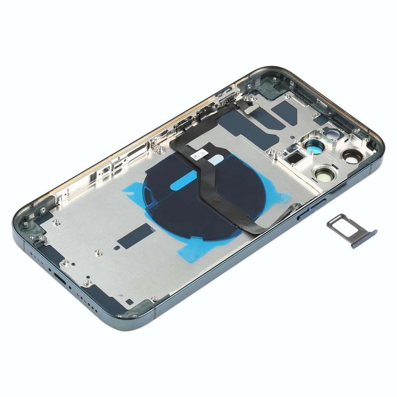 Battery Back Cover (with Side Keys & Card Tray & Power + Volume Flex Cable & Wireless Charging Mo...