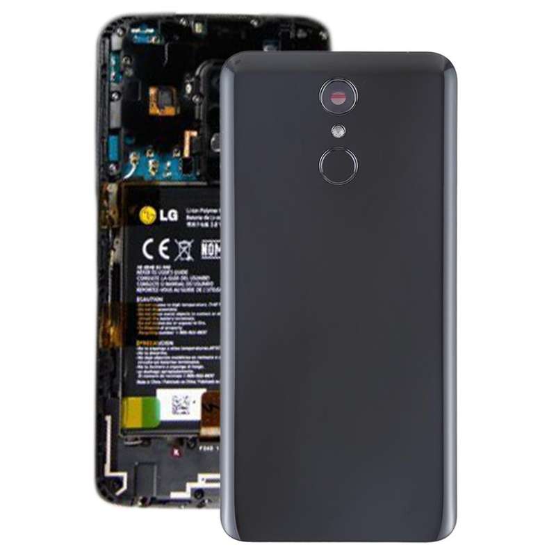 Battery Back Cover with Camera Lens & Fingerprint Sensor for LG Q7 / Q7+(Black)