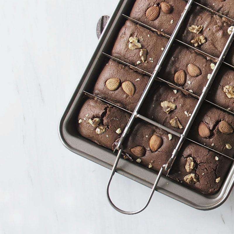 Brownie Pan Cake Mold Square Bread Baking Thick Solid Bottom Non-Stick Baking Pan