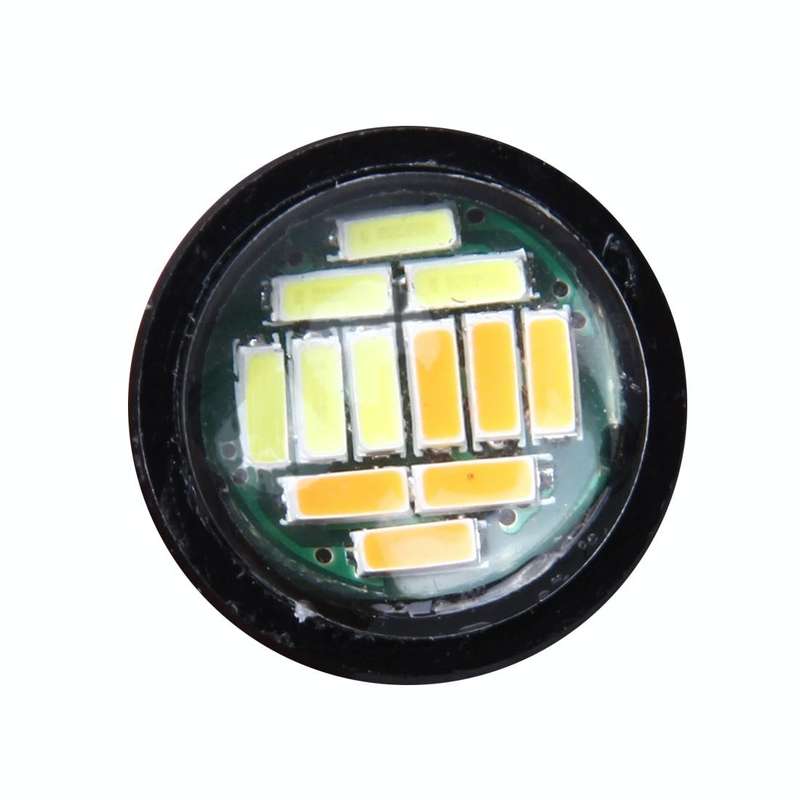 2 PCS 2W (White + Yellow Light) Car Auto Eagle Eyes Fog Light Turn Light with 12 SMD-4014 LED Lam...