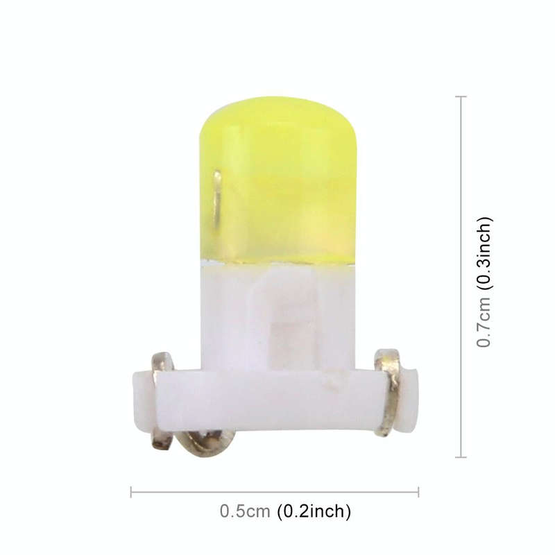 10 PCS 2W T3 Wedge Instrument Panel LED Light Dashboard Gauge Cluster Indicator Lamp Bulb(White L...