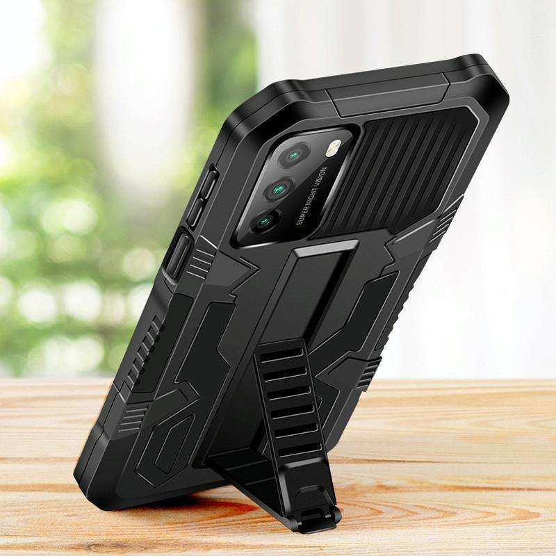 For Xiaomi Poco M3 Vanguard Warrior All Inclusive Double-color Shockproof TPU + PC Protective Cas...